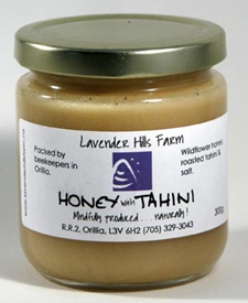 Honey and roasted sesame tahini.