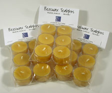 100% pure beeswax tealights.